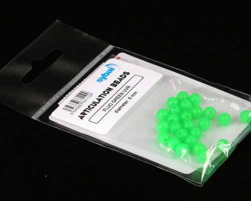 Articulation Beads, 6 mm, Fluo Green UVR